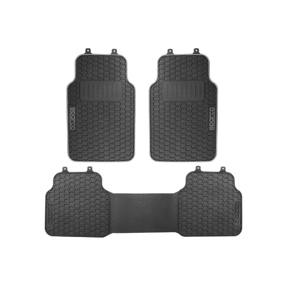 Piso Sparco Jebe Pesado 3 Pcs Spf500