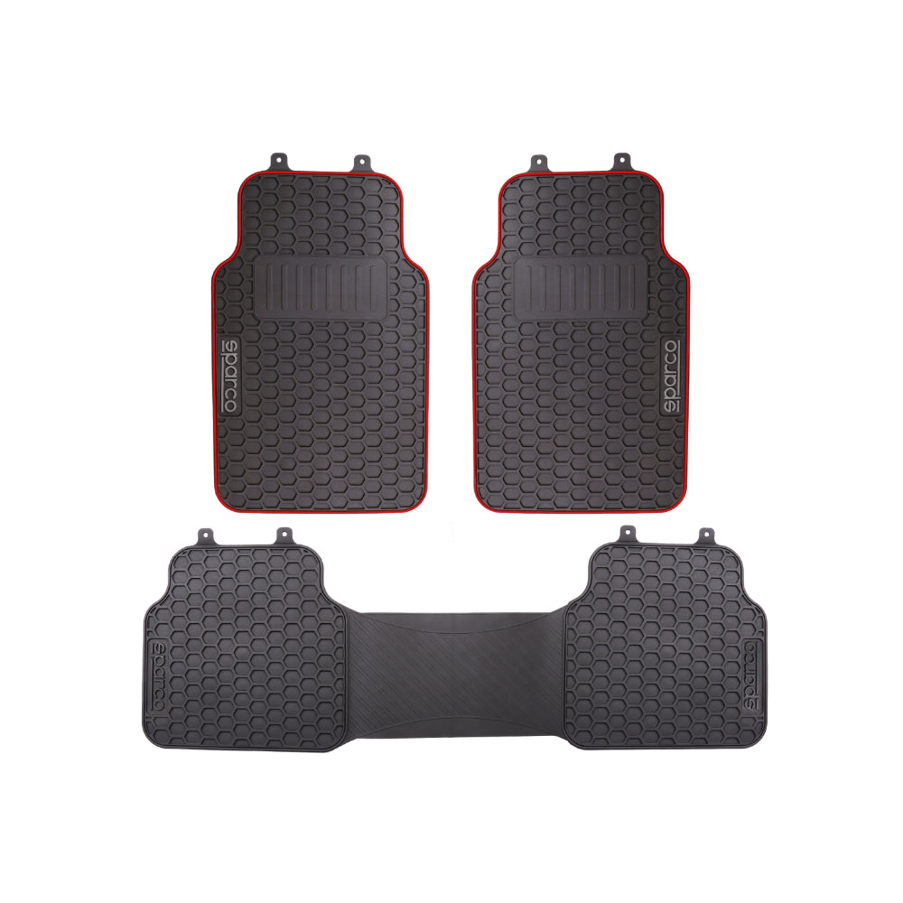 Piso Sparco Jebe Pesado 3 Pcs Spf500