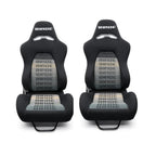 BUTACA DEPORTIVA RECARO CUERO + GAMUSA CCOSTURA ROJO RECLINABLE