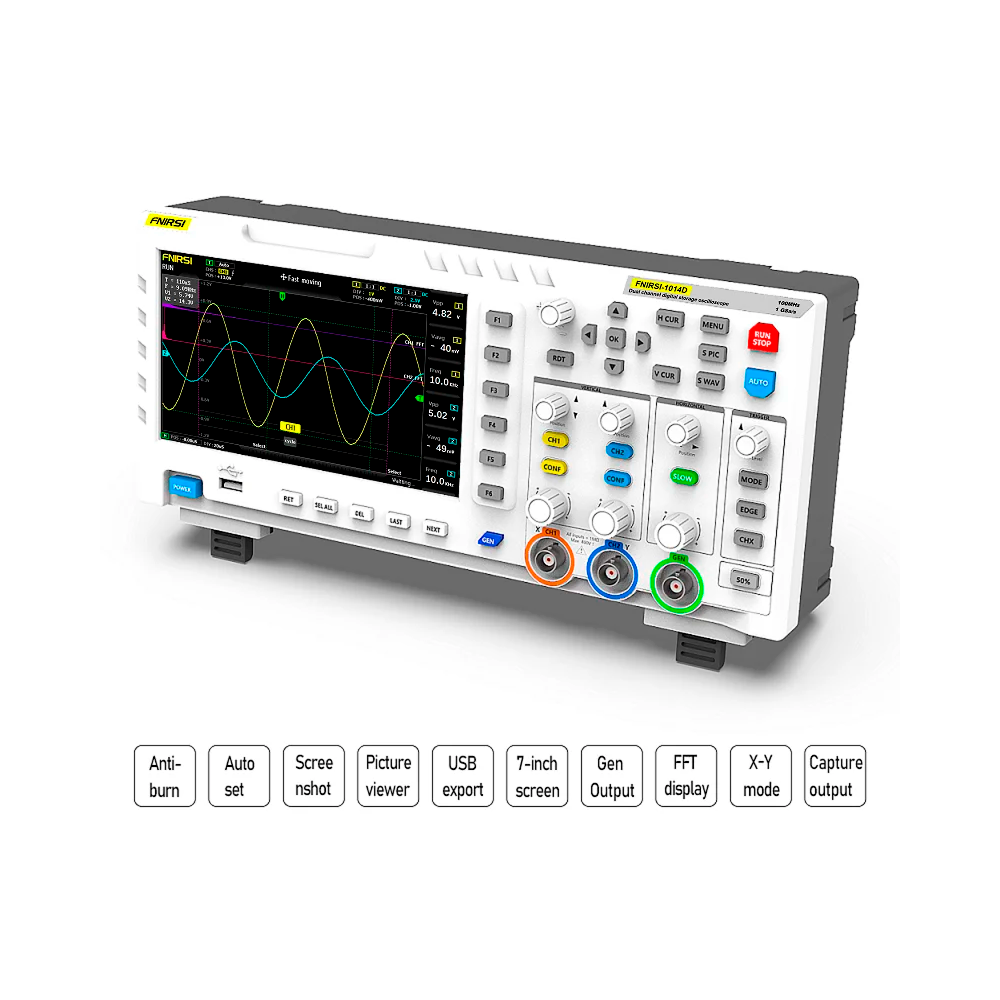 Osciloscopio Digital FNIRSI-1014D 100MHz 2 Canales 1GSa/s