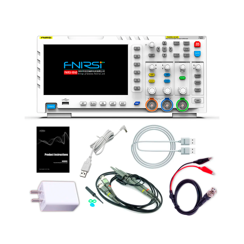 Osciloscopio Digital FNIRSI-1014D 100MHz 2 Canales 1GSa/s