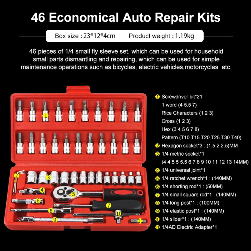 Juego de herramientas de reparación de automóviles