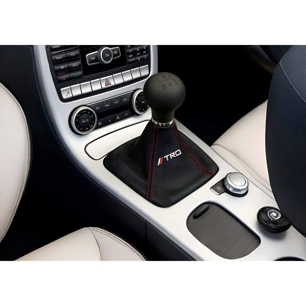 Cofia Cubierta Palanca Trd Cuero Pu Costura Roja