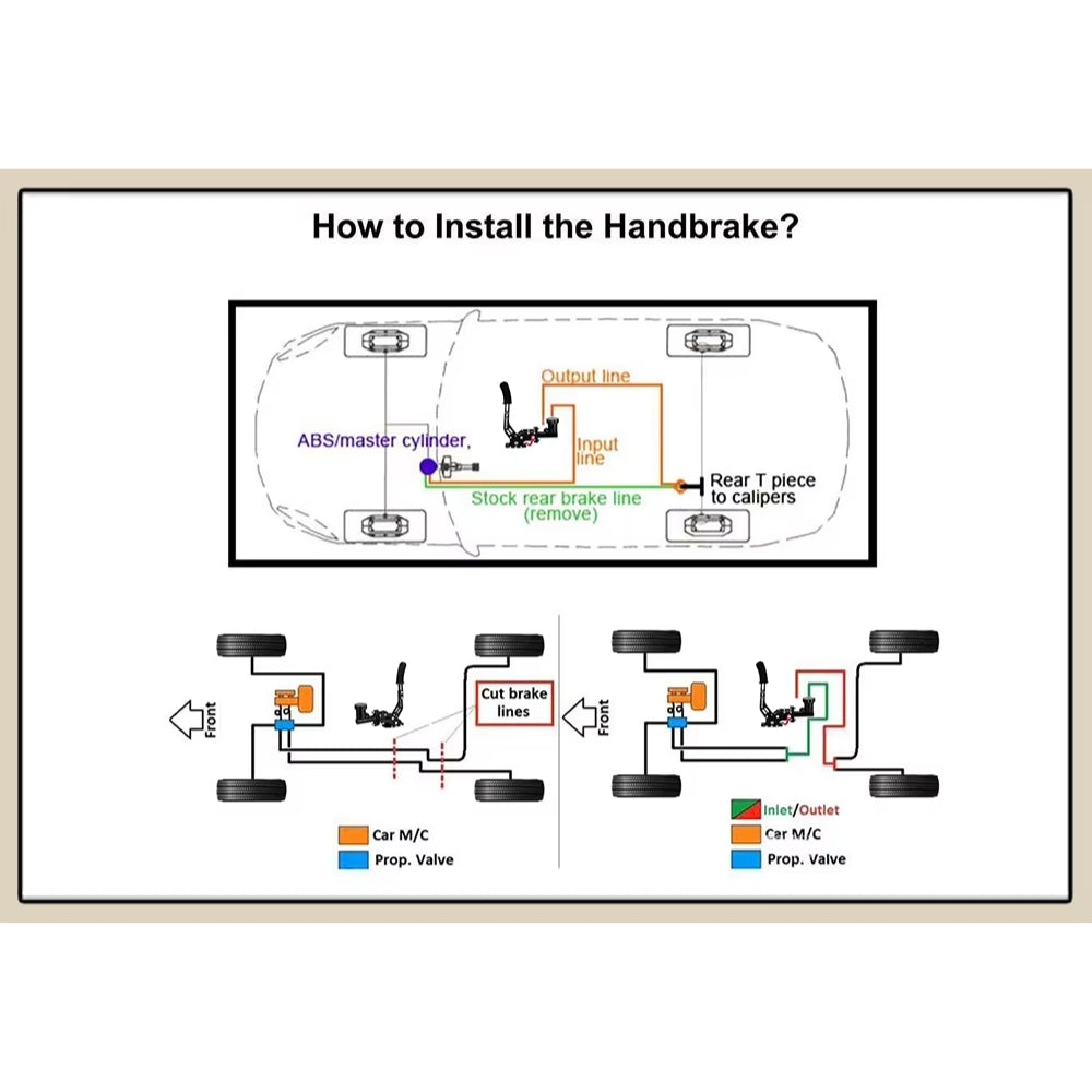 Freno Mano Universal Hidraulico Drift Vertical Auto