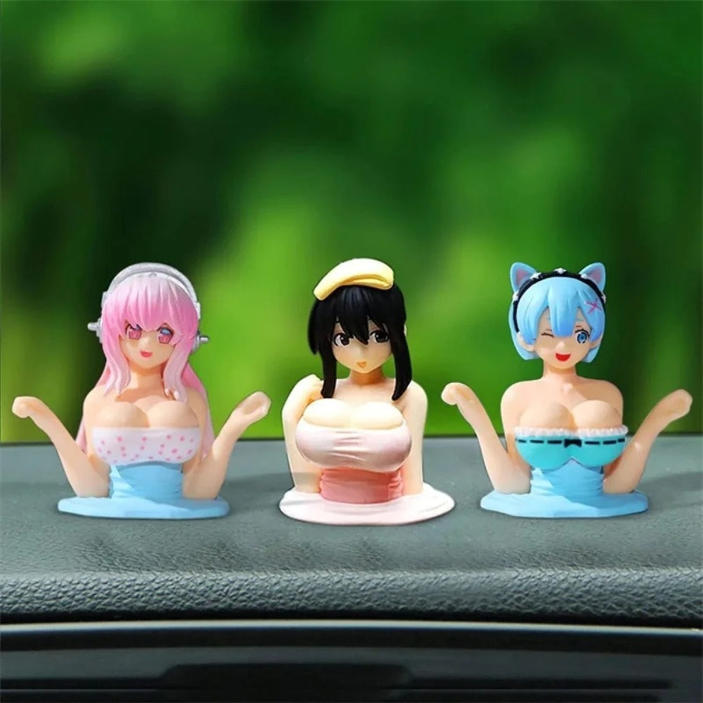 Adorno de Carro Moto Kawaii Movimiento