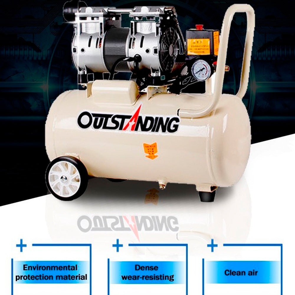 Compresora 30 Litros Silenciosa Libre de Aceite