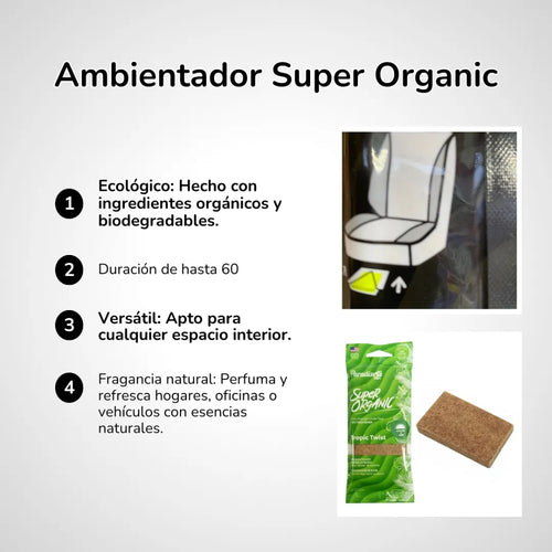 Ambientador Paradise Auto Super Organic Cereza 60 Días