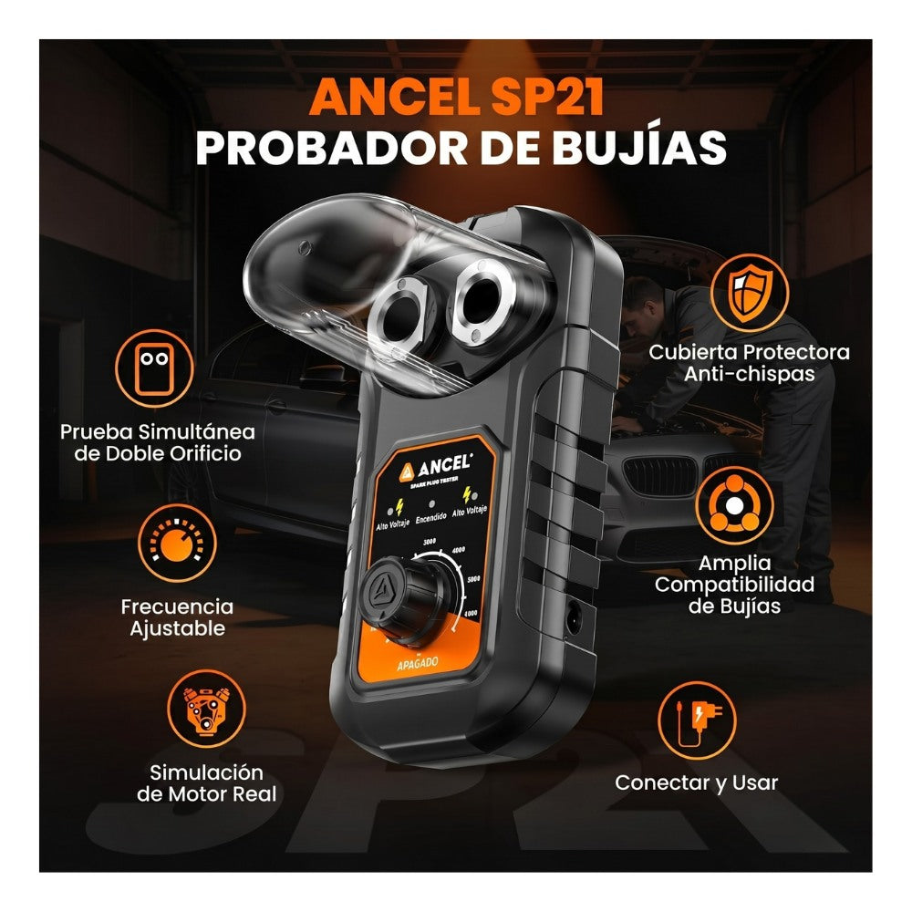 Probador de bujías ANCEL 6000 Rpm Automotriz