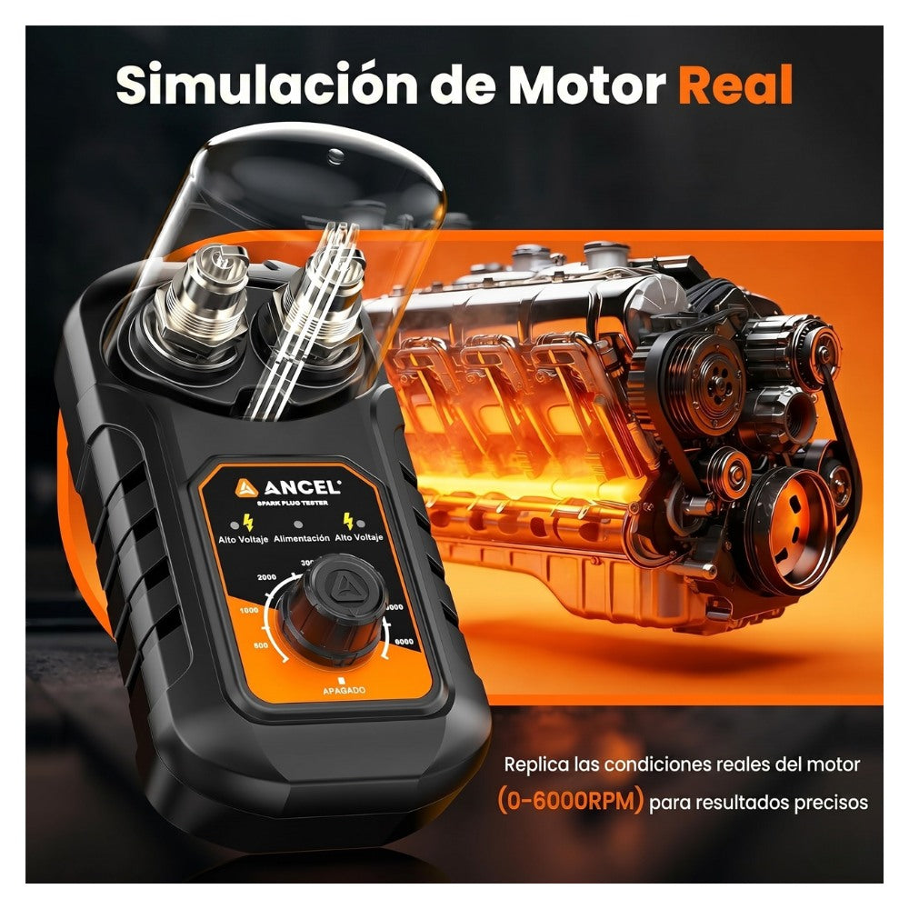 Probador de bujías ANCEL 6000 Rpm Automotriz