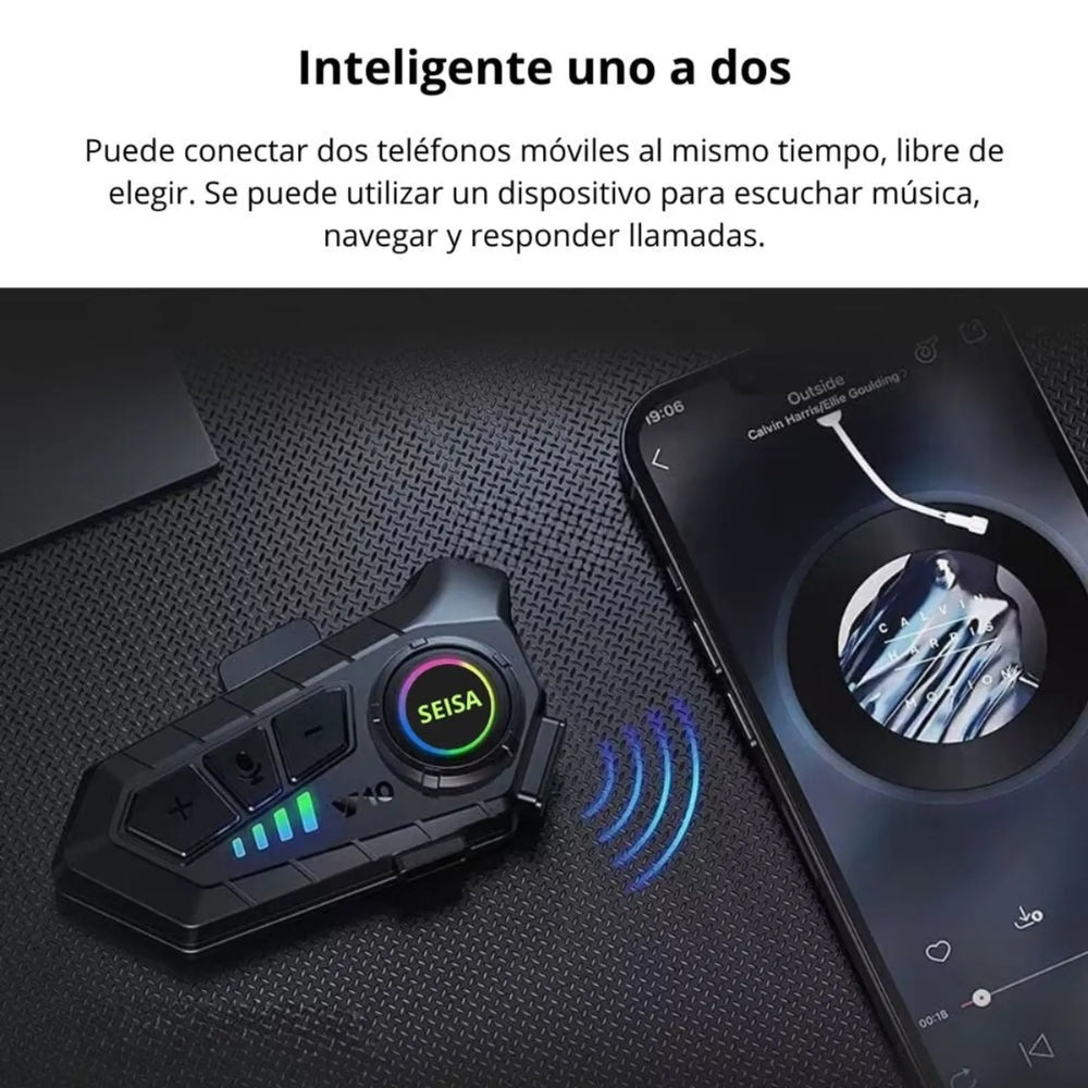 Audífonos Inalámbricos para Casco Bluetooth 5.3 IPX6 SEISA MT-Y10
