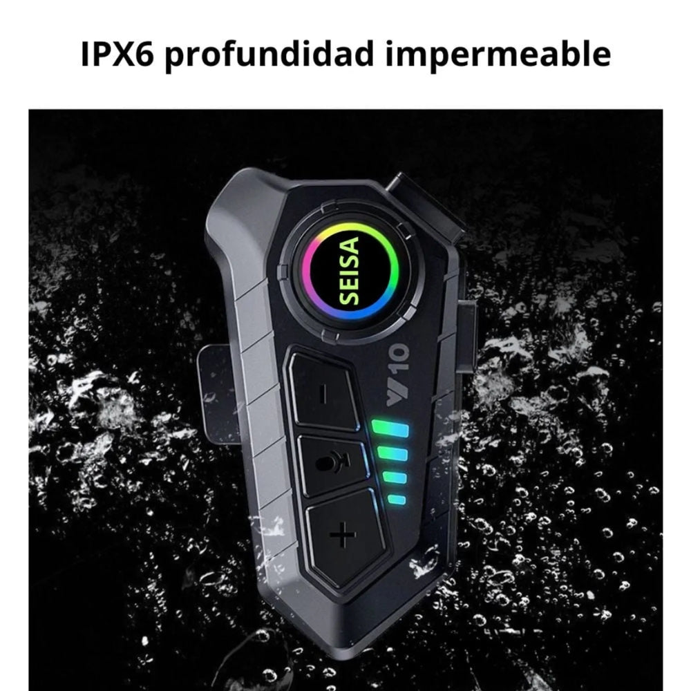 Audífonos Inalámbricos para Casco Bluetooth 5.3 IPX6 SEISA MT-Y10