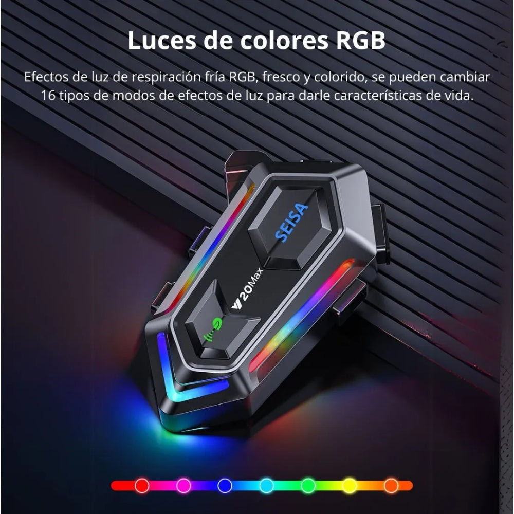 Intercomunicador Seisa MT-Y20MAX Micrófono Bluetooth 5,3