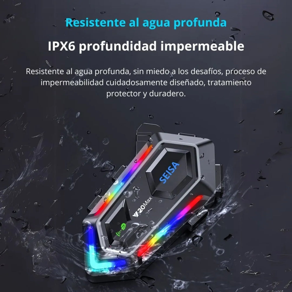 Intercomunicador Seisa MT-Y20MAX Micrófono Bluetooth 5,3