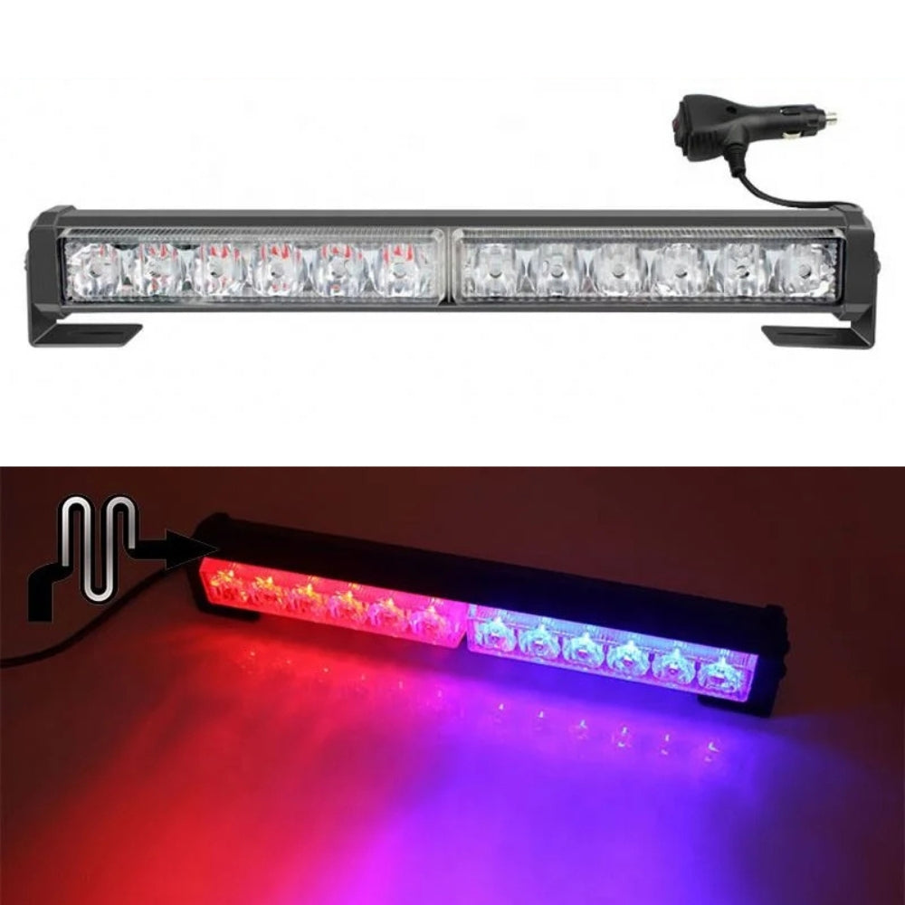 BARRA LED STROBO POLICIA EMERGENCIA 12 LED