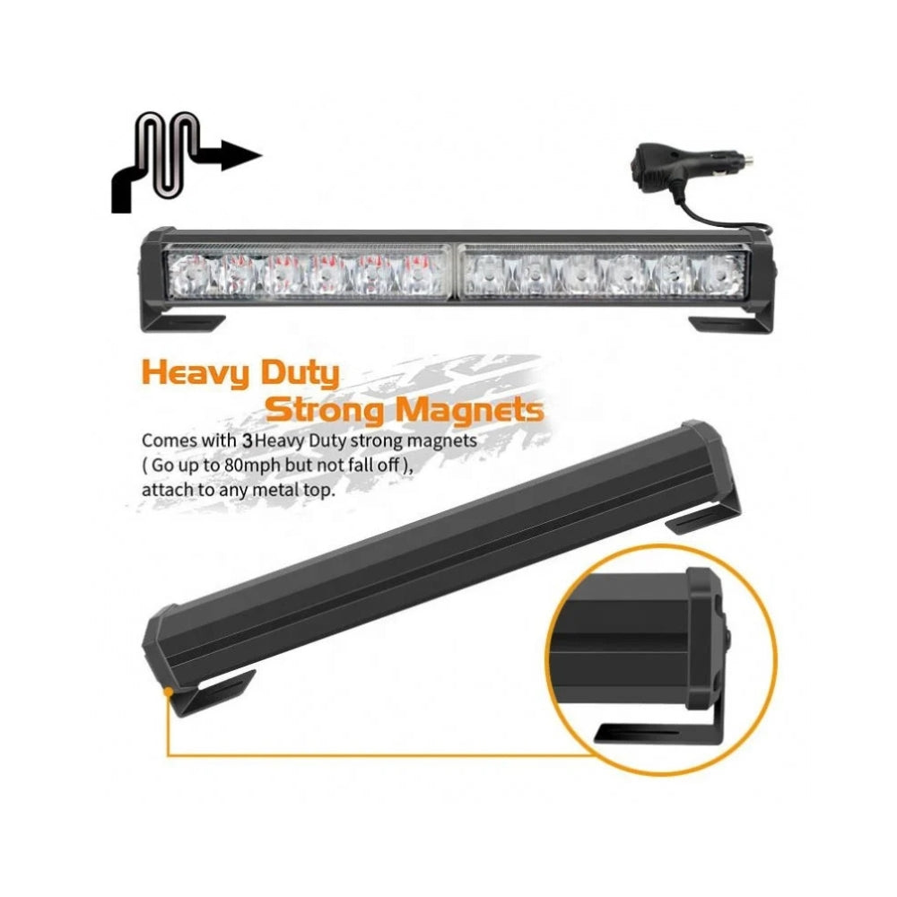 BARRA LED STROBO POLICIA EMERGENCIA 12 LED