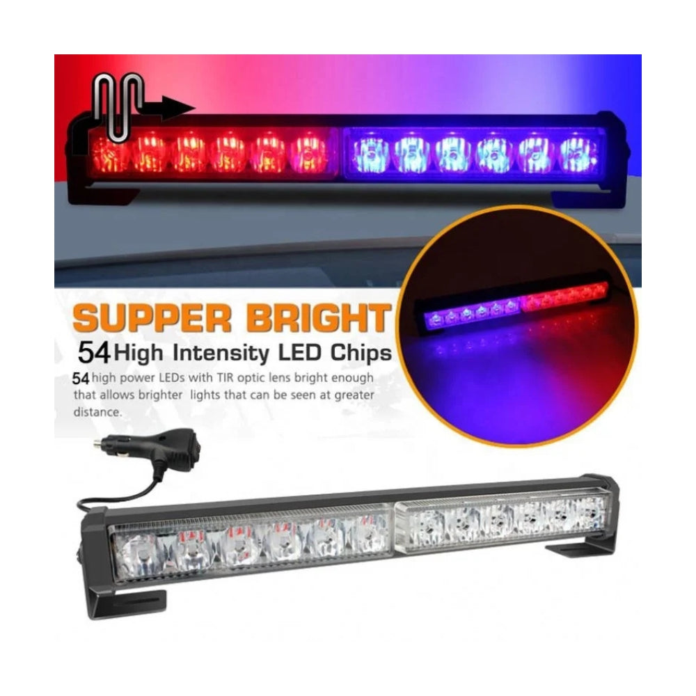 BARRA LED STROBO POLICIA EMERGENCIA 12 LED