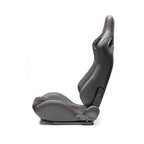 BUTACA DEPORTIVA RECARO CUERO + GAMUSA CCOSTURA ROJO RECLINABLE