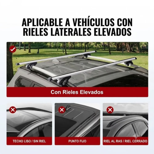 Barras Transversales Techo Universal 135 cm 2 pcs