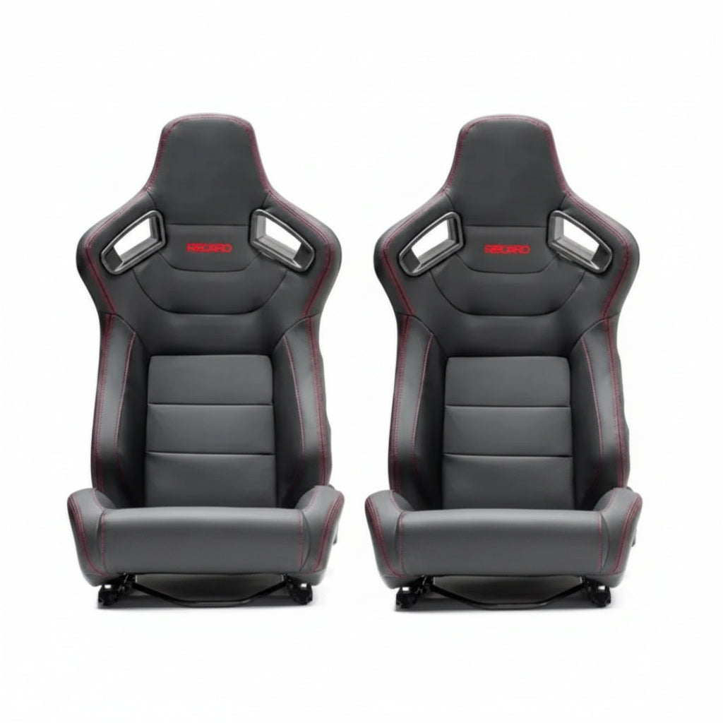 Butaca Deportiva Recaro Cuero Pu Recinable + Riel 2pcs
