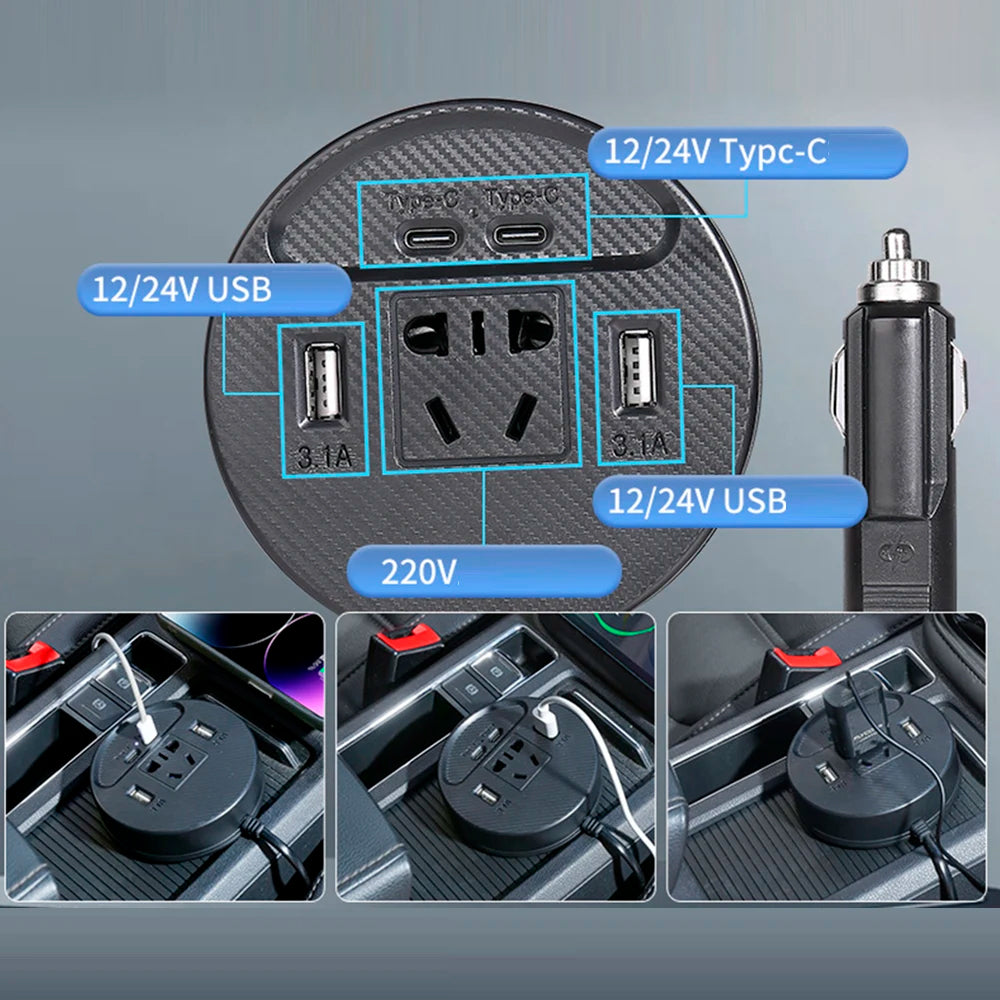 Convertidor Voltaje de 12V 24V Inversor de 150W