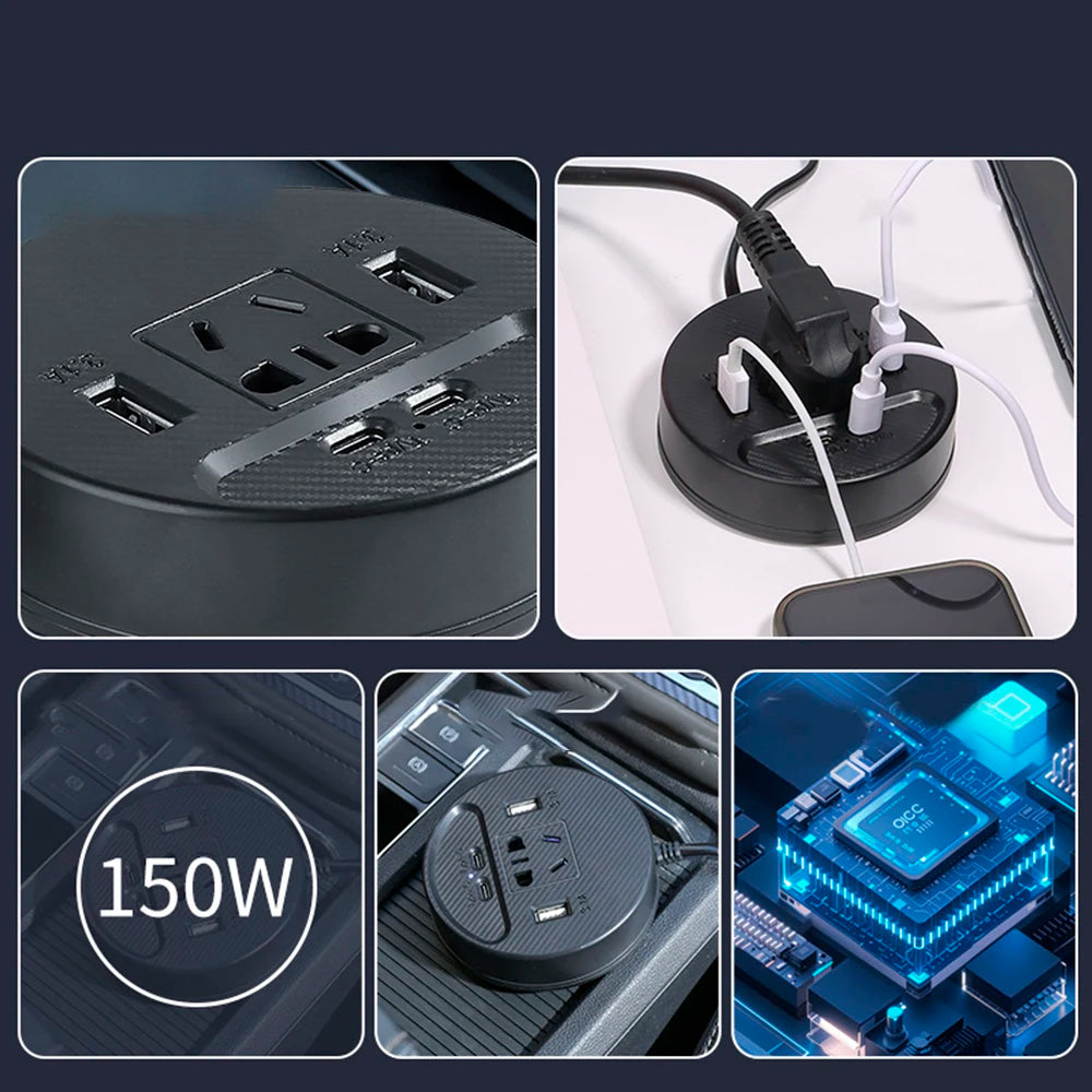 Convertidor Voltaje de 12V 24V Inversor de 150W