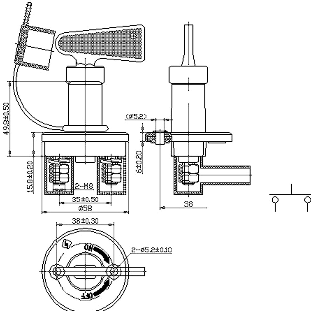 Corta Corriente Kavto 12v 24v 200A