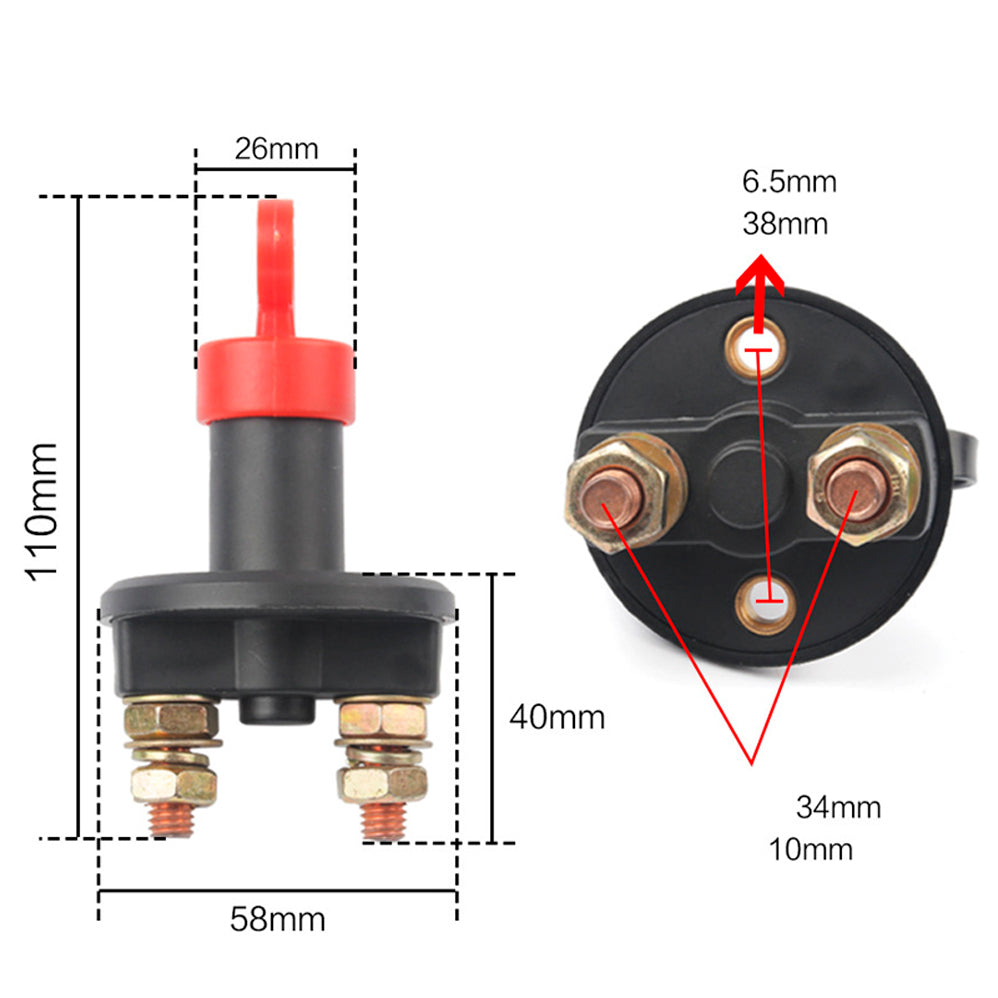 Corta Corriente Dni 12v 24v 100A 500A