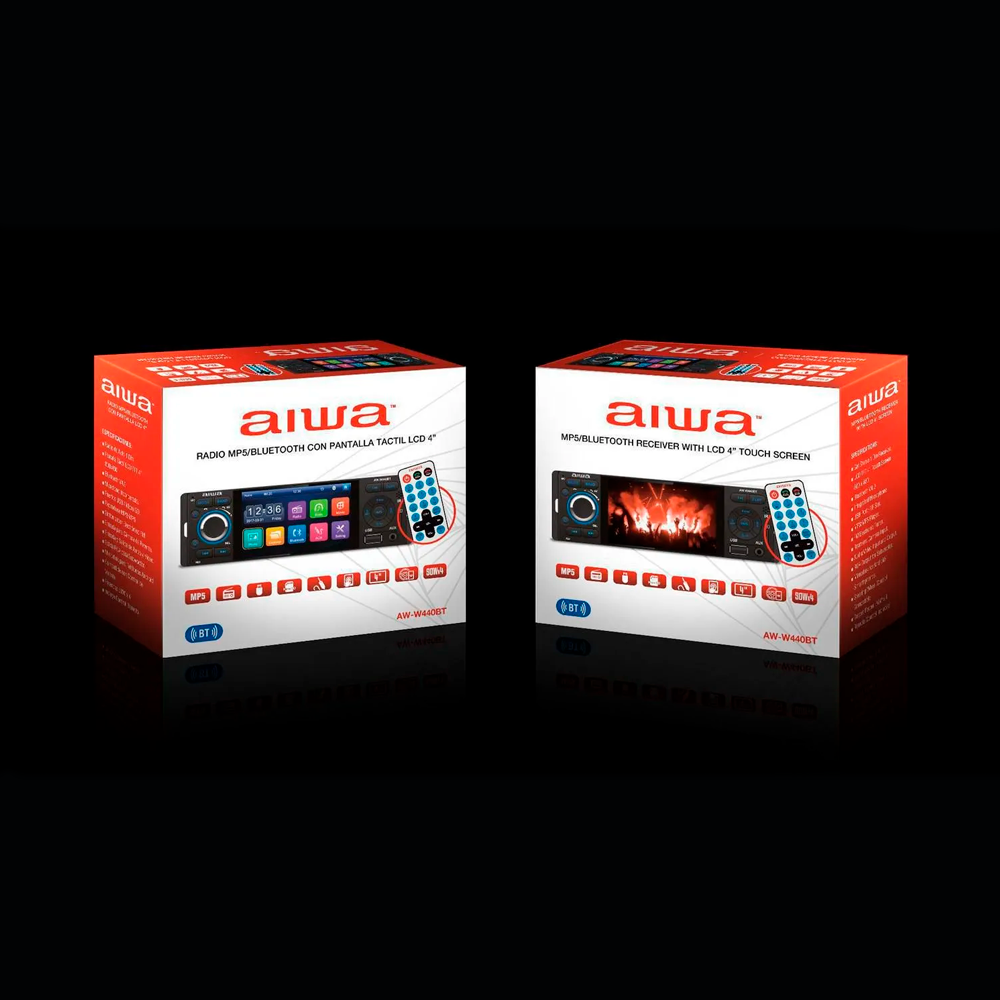 Autoradio Aiwa Tactil 4 Pulgadas 1 Din MirrorLink Bluetooth