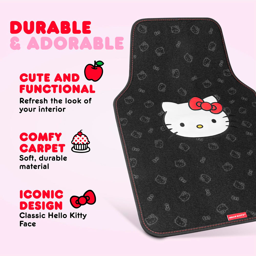 Piso Alfombra Hello Kitty 4 Pcs Antideslizante