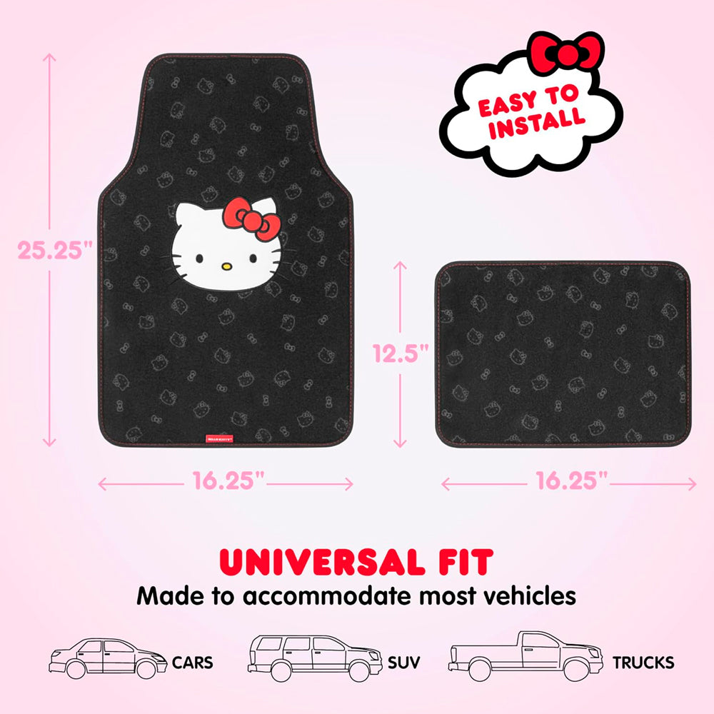 Piso Alfombra Hello Kitty 4 Pcs Antideslizante