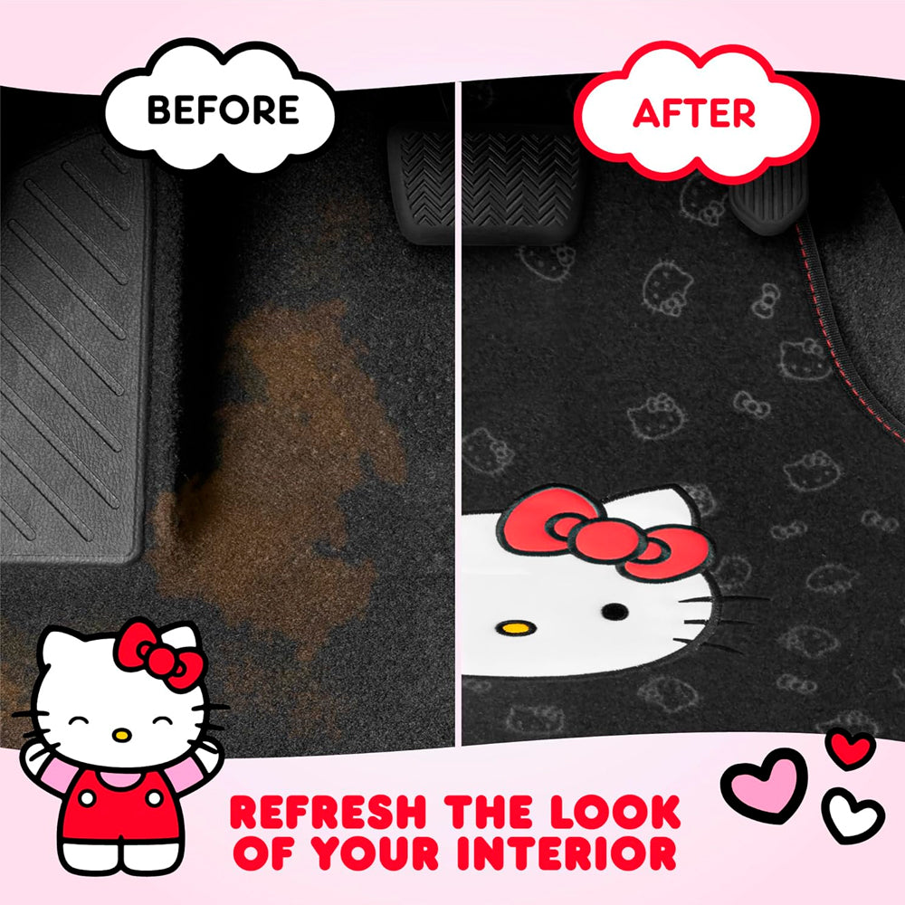 Piso Alfombra Hello Kitty 4 Pcs Antideslizante