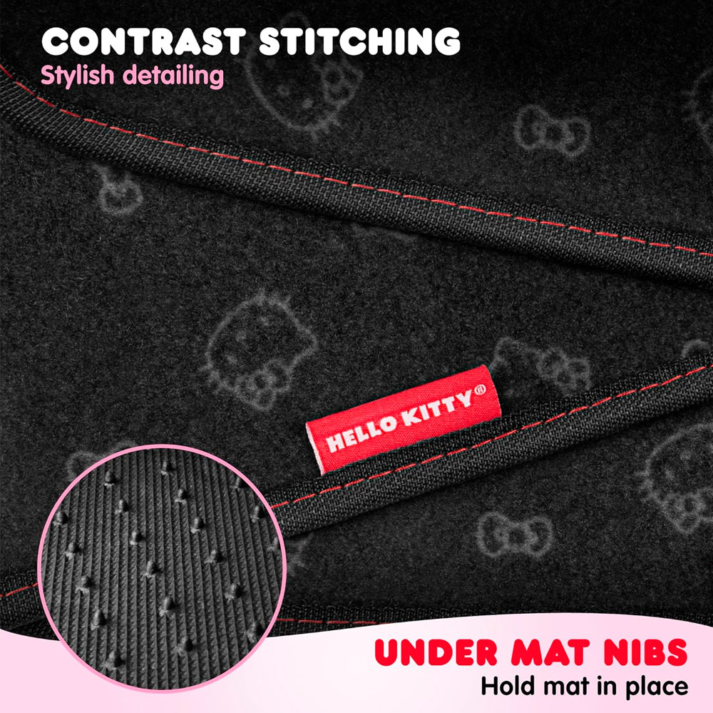 Piso Alfombra Hello Kitty 4 Pcs Antideslizante