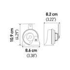 Claxon Hella Caracol 12v 110dB Te20 500Hz Super Tono