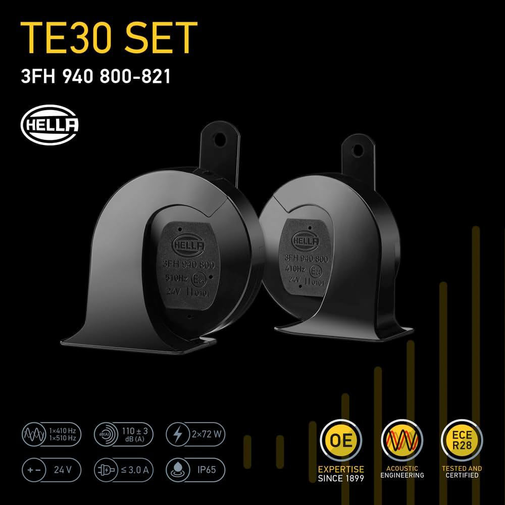 Claxon Hella Caracol 24v 110dB Te30 510Hz  Super Tono
