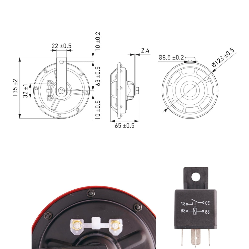 Claxon Platillo Hella Super Tone Set x 2 Deportivo