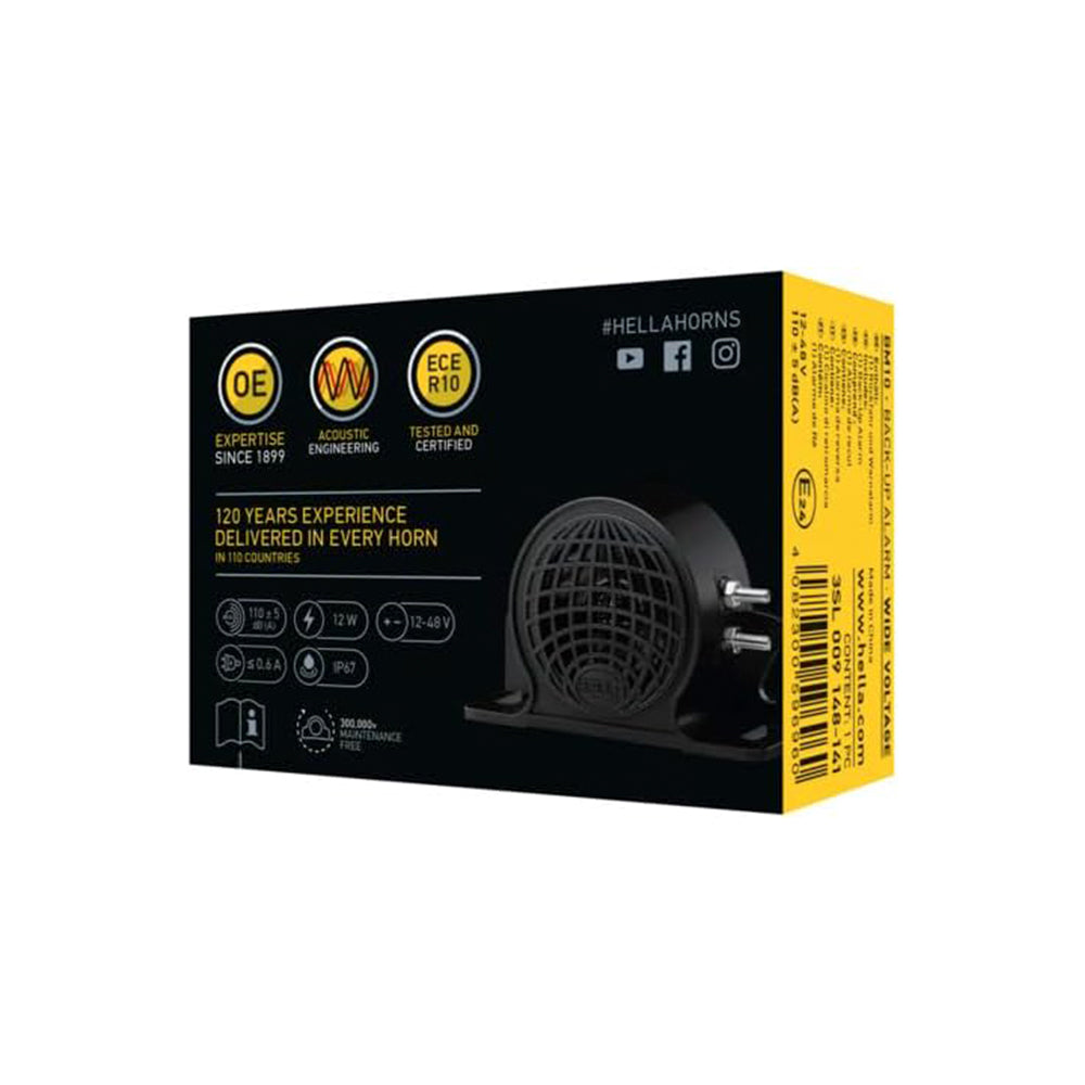Sirena de Retroceso 9V 48V 110 Db Multivoltaje Hella