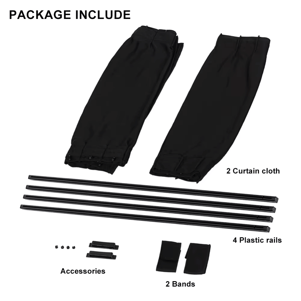 Cortinas Laterales para Auto SUV con Protección UV - 2 uds