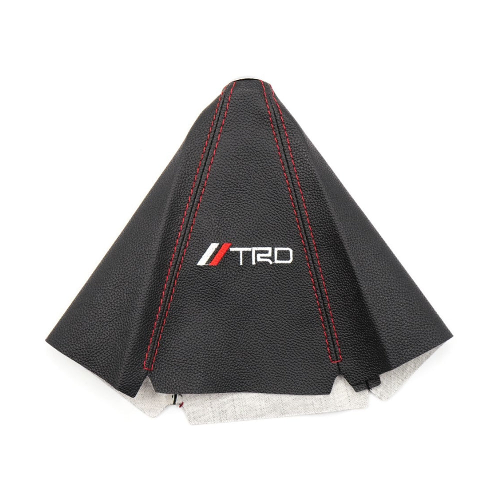 Cofia Cubre Cubierta Palanca Toyota Trd Cuero Pu Costura Roja