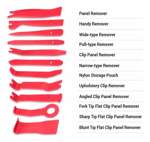 Kit 19 Herramientas Desarmar Panel Desmontar Tablero Auto