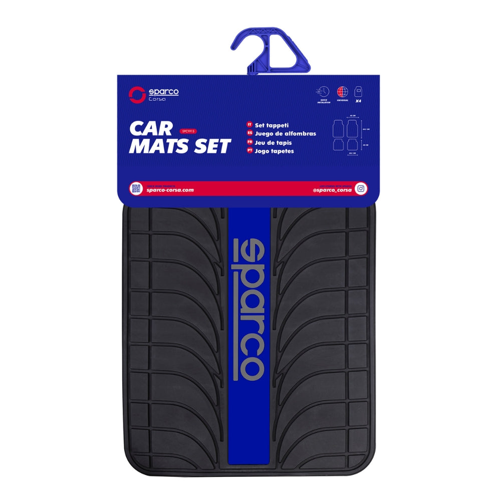 Piso Sparco Jebe Pesado 4 Pcs Spc1913