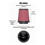 Filtro K&N Universal 4 Pulgadas C03249 RU-3600