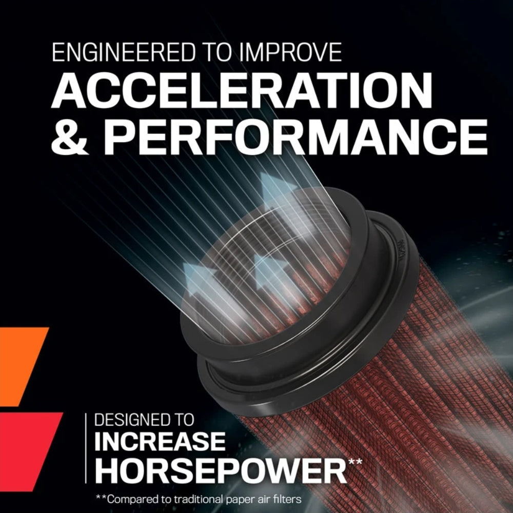 Filtro Aire K&n Universal Alto Flujo 4" FLG, 5-3/8" B, 4-1/2" T, 5" H