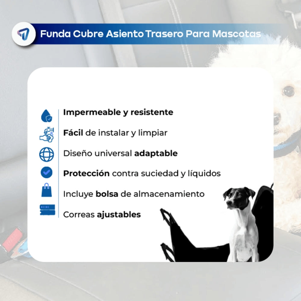 Forro Protector Asiento B-Equip Mascotas 3 en 1