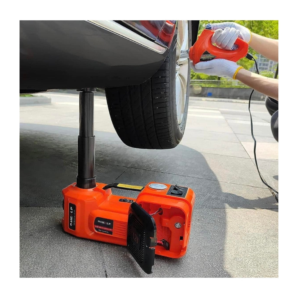 Gata Hidráulica Carrito 12V 5T con Compresor y Llave Impacto