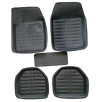Piso Bandeja Eco Cuero 5 Pcs Auto Pvc Fibra Carbono