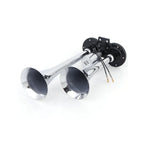 Bocina de Aire Cromada Doble Tubo 12V/24V 150 dB