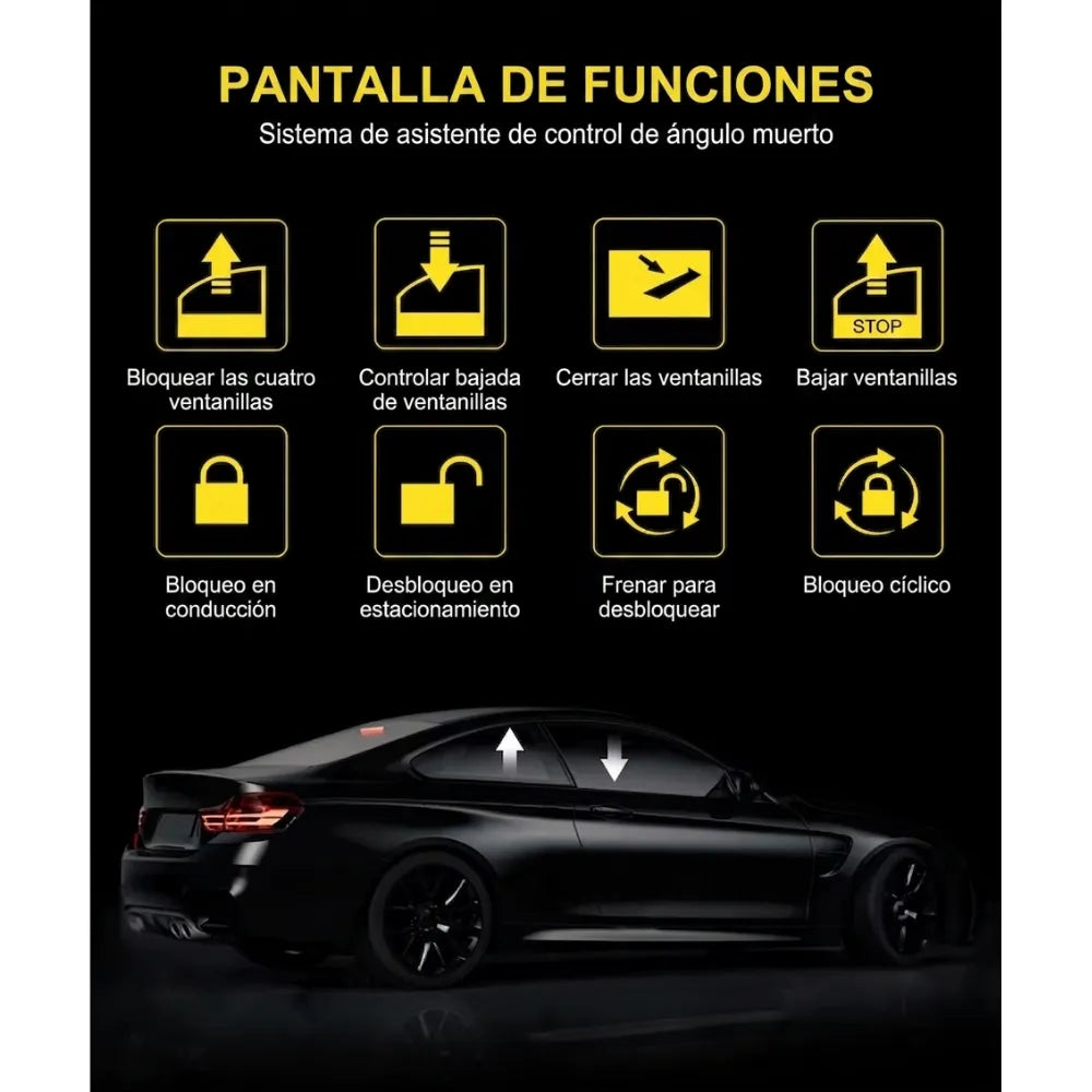 KIT ELEVALUNAS POWER WINDOW 4 PUERTAS SISTEMA COMPLETO