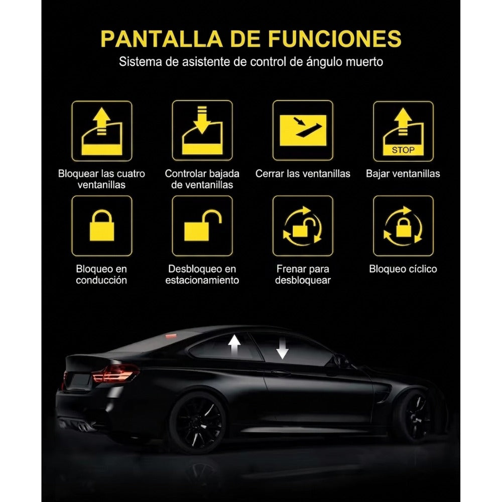 KIT LEVANTA LUNAS KAVTO 4 PUERTAS SISTEMA COMPLETO