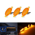 LED AMBAR REJILLA 12V LUZ DIURNA 3 PCS CONTROL REMOTO