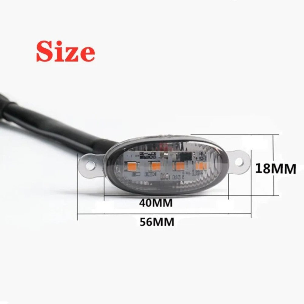 LED AMBAR SMOKE REJILLA 12V LUZ DIURNA 4 PCS CONTROL REMOTO